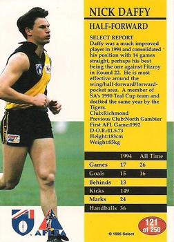 1995 Select AFL #121 Nick Daffy Back